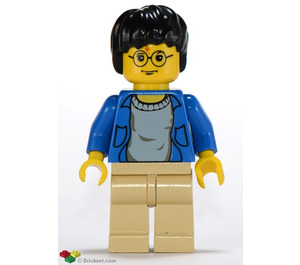 LEGO Harry Potter med Blå Open Tröja Minifigur