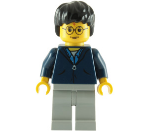 LEGO Harry Potter s Dark Modrá Bunda a Světlo Šedá Nohy Minifigurka