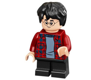 LEGO Harry Potter con Rosso scuro Plaid Maglietta e Nero Gambe Minifigure