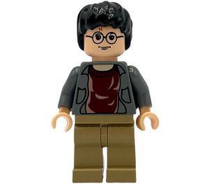 LEGO Harry Potter с Dark Stone Сив Яке и Тъмен тен Крака Минифигурка