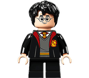 LEGO Harry Potter med Gryffindor Robe Open og Korte ben (Grin / Scared) Minifigur