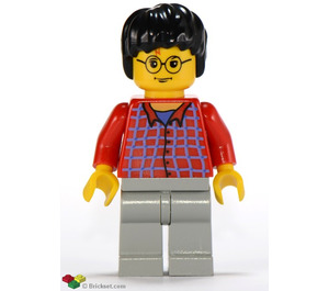 LEGO Harry Potter с червен Check Риза Минифигурка