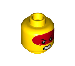 LEGO Harumi Minifigure Head (Recessed Solid Stud) (3626 / 39059)