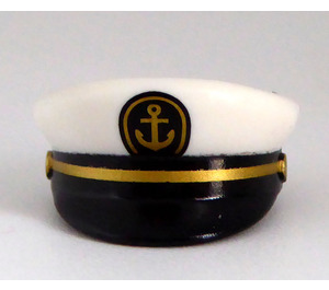 LEGO Hat with Brim with Black Visor and Gold Anchor (12895)