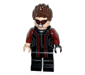 LEGO Hawkeye met Zwart en Dark Rood Suit minifiguur