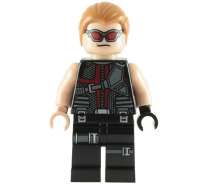 LEGO Hawkeye med Mørkerød og kæmmet Hår Minifigur