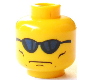 LEGO Kopf mit Blau Sunglasses (Sicherheitsbolzen) (3626)