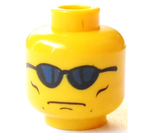 LEGO Head with Blue Sunglasses (Safety Stud) (3626)