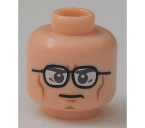 LEGO Head with Clark Kent Decoration (Recessed Solid Stud) (3626)