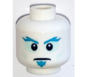 LEGO Head with Dark Azure eyebrows (Recessed Solid Stud) (3626)