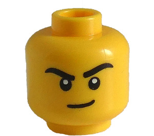 LEGO Head with Face / Green HUD Face (Safety Stud) (3274)