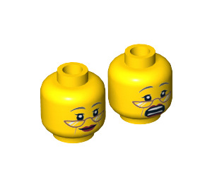 LEGO Head With Glasses (Recessed Solid Stud) (3626 / 16142)