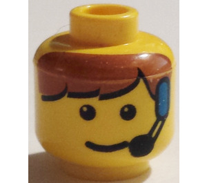 LEGO Head with Headset (Safety Stud) (3626)