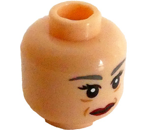 LEGO Head with Madame Hooch Decoration (Gray Eyebrows) (Recessed Solid Stud) (3626)