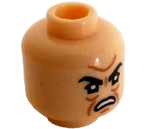 LEGO Head with Severus Snape Decoration (Thick Wrinkles) (Recessed Solid Stud) (3626)