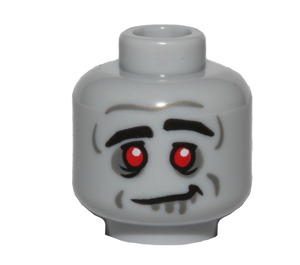 LEGO Head with Zombie Red Eyes and Crooked Smile (Recessed Solid Stud) (3626)