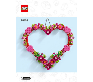 LEGO Heart Ornament 40638 Instructies