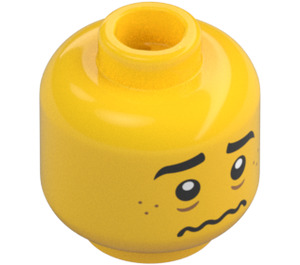 LEGO Helicopter Pilot - Allen Koenigsberg Minifigure Head (Recessed Solid Stud) (3626 / 99045)