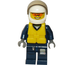 LEGO Helicopter Pilot Weiß Helm, Rettungsweste Minifigur