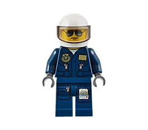 LEGO Elicottero Pilota con Dark Blu Gambe con Pocket & Map Minifigure