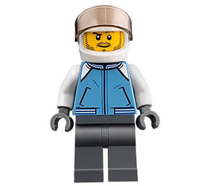 LEGO Hélicoptère Pilote avec Bleu Moyen Veste Minifigurine