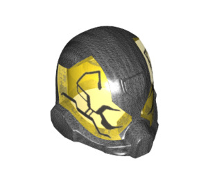 LEGO Helmet with Bug Pattern on Transparent Yellow Visor  (24021)