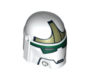 LEGO Helmet with Sides Holes with Silver, Black, and Turquoise Pattern (14535 / 87610)