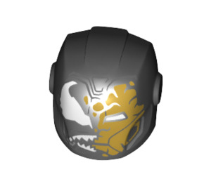 LEGO Helm mit Smooth Vorderseite mit Iron Man / Venom (28631 / 77004)