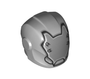 LEGO Helm mit Smooth Vorderseite mit Silber Faceplate (28631 / 29618)