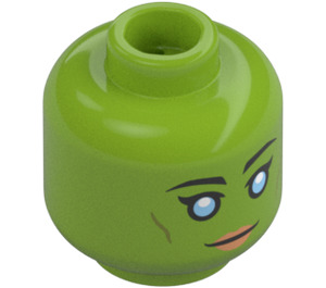 LEGO Hera Syndulla med Dark Brun Hjälm Minifigur Huvud (Infälld solid knopp) (3274 / 104760)