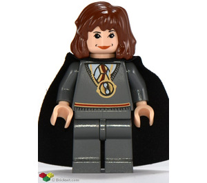 LEGO Hermione Granger met Dark Stone Grijs Gryffindor uniform, Time Turner en Cape minifiguur