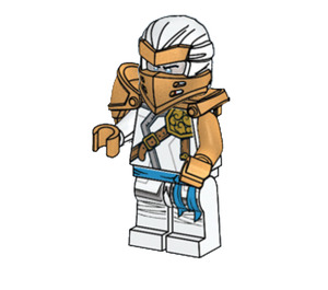 LEGO Hero Zane s klipem na zadní části Minifigurka