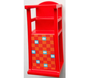 LEGO High Chair with Red and Orange and Blue Squares Sticker (33005)