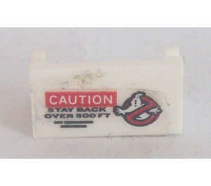 LEGO Hinge 1 x 2 Base with Ghostbusters Logo, 'CAUTION' and 'STAY BACK OVER 500 FT' Sticker (3937)
