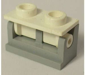 LEGO Hinge Brick 1 x 2 with White Top Plate (3937 / 3938)