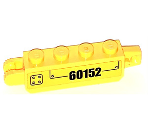 LEGO Hinge Brick 1 x 4 Locking Double with 60152 on both sides Sticker (30387)