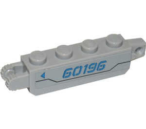 LEGO Hinge Brick 1 x 4 Locking Double with '60196' (Model Right) Sticker (30387)