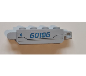 LEGO Hinge Brick 1 x 4 Locking Double with '60196' (Model Right) Sticker (30387)