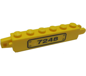 LEGO Панта Тухла 1 x 6 Заключване Двойна с "7248" На Clear Background (Наляво) Стикер (30388)