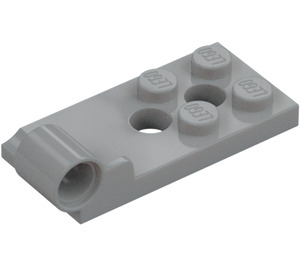 LEGO Hengsel Plate Bunn 2 x 4 med 4 Knotter og 2 stiftehull (43056)