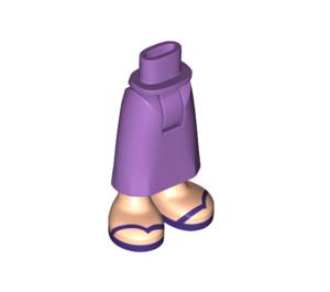 LEGO Hip with Medium Skirt with Dark Purple Sandals (59794)