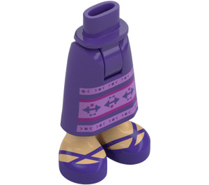 LEGO Hip with Medium Skirt with Purple Sandals (59794)