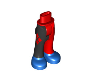 LEGO Hip with Pants with Red and Black Legs and Blue Shoes