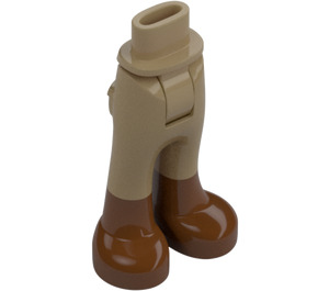 LEGO Hip with Pants with Reddish Brown Boots with Thick Hinge (16925 / 35573)