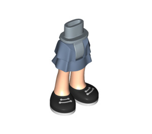 LEGO Hip with Short Double Layered Skirt with Dark Blue Shoes (35624 / 92818)
