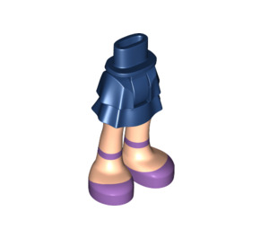 LEGO Hüfte mit Kurz Doppelt Layered Skirt mit Lavender Open Shoes mit Ankle Straps (23898 / 35624)