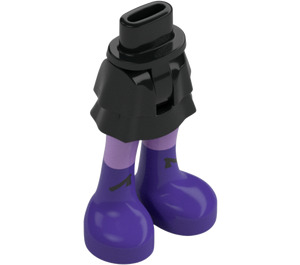 LEGO Lonkka jossa Lyhyt Kaksinkertainen Layered Hame jossa Purppura boots (36178 / 92818)