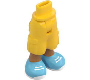 LEGO Hip with Shorts with Cargo Pockets with Bright blue shoes (2268)