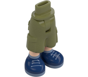 LEGO Hip with Shorts with Cargo Pockets with Dark blue Shoes (2268)