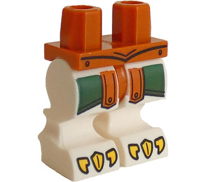 LEGO Höfter och Böjd Djur Ben med Mörkgrön och Mörk Orange Dekoration (24323)